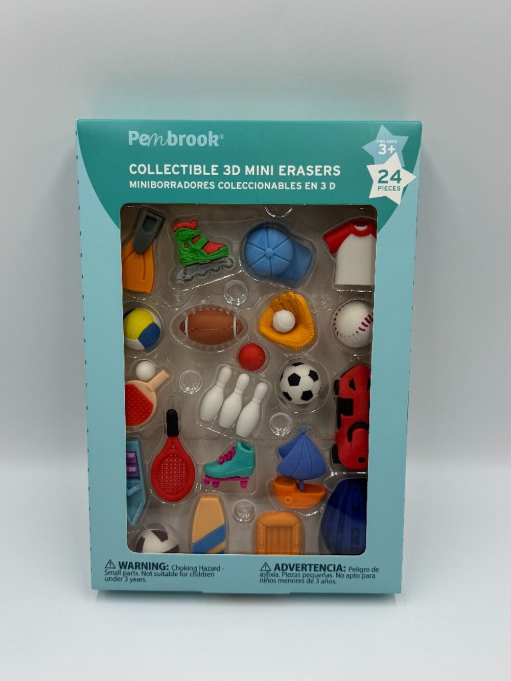 Penbrook Collectible 3D Mini Erasers - Sports Theme - Brand New In Box